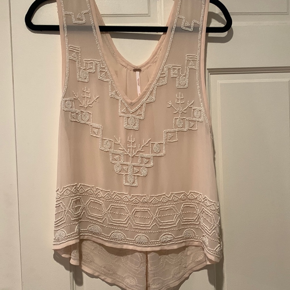 Free people beaded top